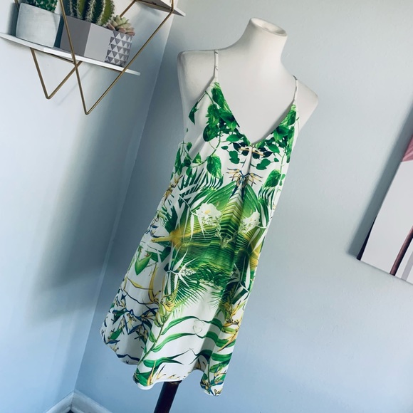 Alice + Olivia • Fierra T-Back Mini Dress in Sunburst Palm • SZ XS • Retail $275 - Picture 6 of 12